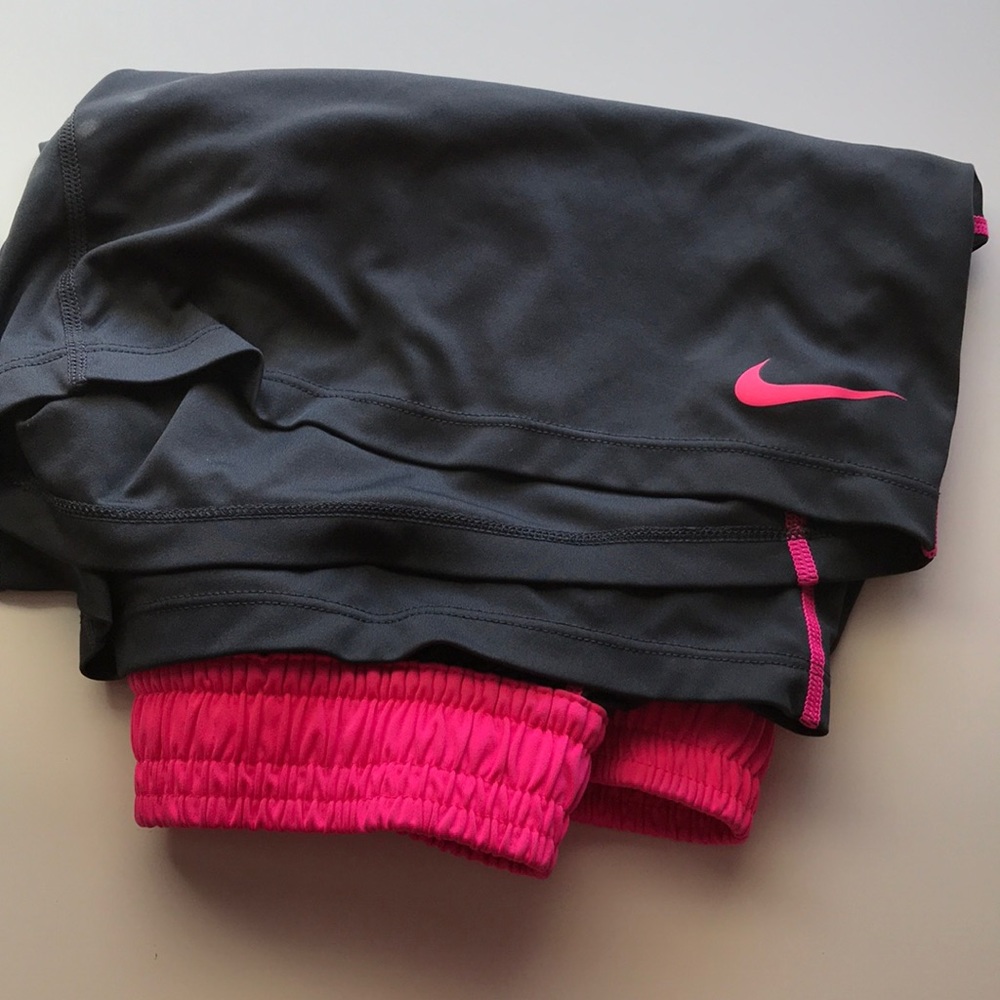Nike women’s gray and pink shorts